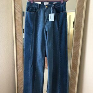 High rise, wide leg, le palazzo frame Jean